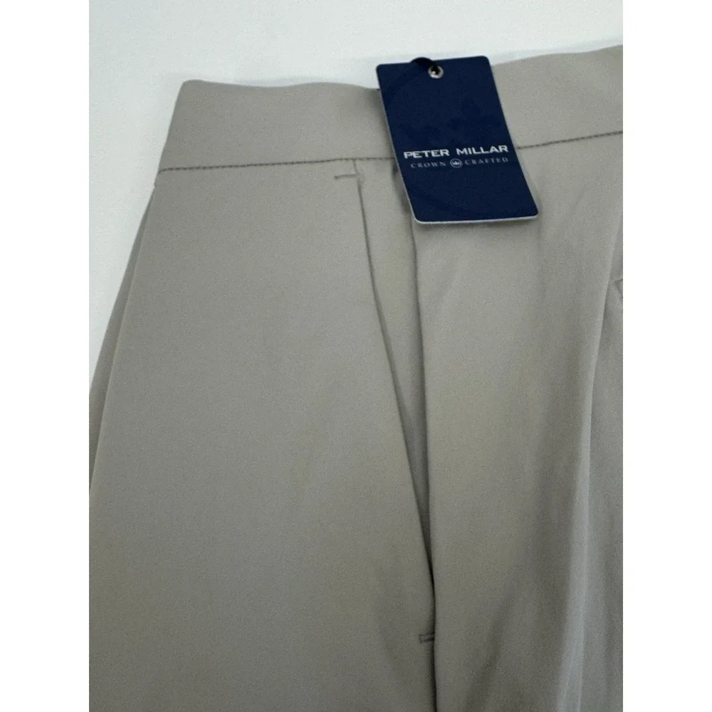 NWT Peter Crown Crafted Stealth Performance Golf Shorts OAT Tan Men's Size 40 - Picture 2 of 10